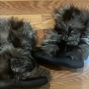 Diavolezza boots size 8.5 Fox and rabbit fur